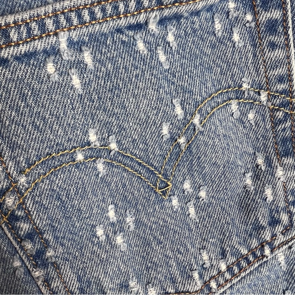 Levi’s Premium Denim Big E 501® High Rise Women’s Shorts In Dottie Blues Size 28 - Picture 9 of 14